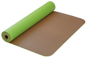 Calyana Advanced jogas paklājs, laima zaļš/brūns Calyana Advanced jogas paklājs, laima zaļš/brūns