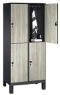 Evolo ģērbtuvju skapji, 150 mm kājas, 2 stāvi, 2 nodalījumi, 4 duvis, 400 mm durvju platums, izm.: 1