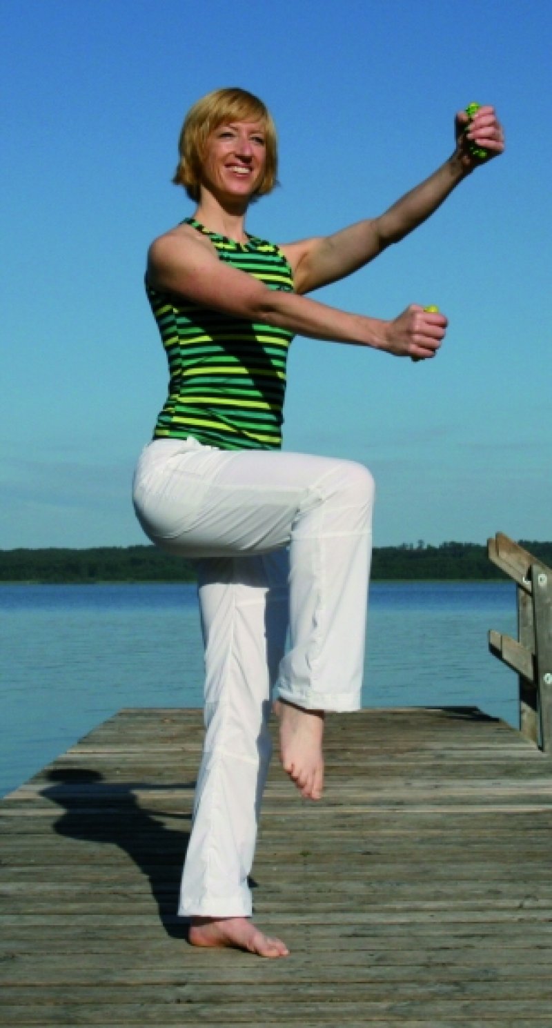 Masāžas bumbiņa Brasil (komplektā 2gb), zaļā krāsā