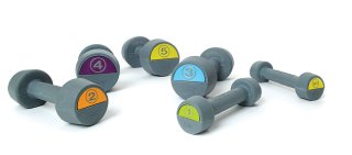 Reebok gumijota hantele, 1gb, dažādi svari Reebok gumijota hantele, 1gb, dažādi svari